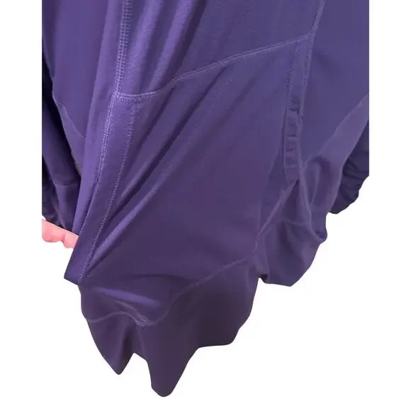 Zella Purple Long Sleeve V-Neck Hooded Tunic XL - Picture 5 of 10